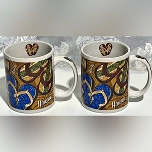 2 ~ Aloha Heart" coffee mugs
Hawaiian-themed design with flip-flops prints
